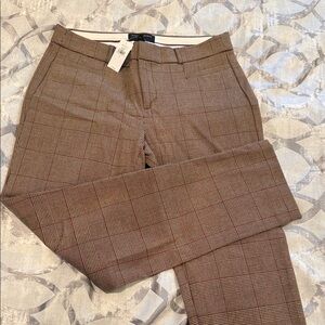 Women Brown Plaid Pants